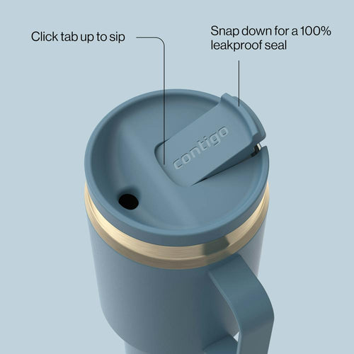 30 oz SnapSeal™ Tumbler (w/ Straw & Handle)